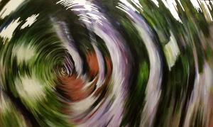 Spinning in Bon Echo 2017 60 x 36 Acrylic 